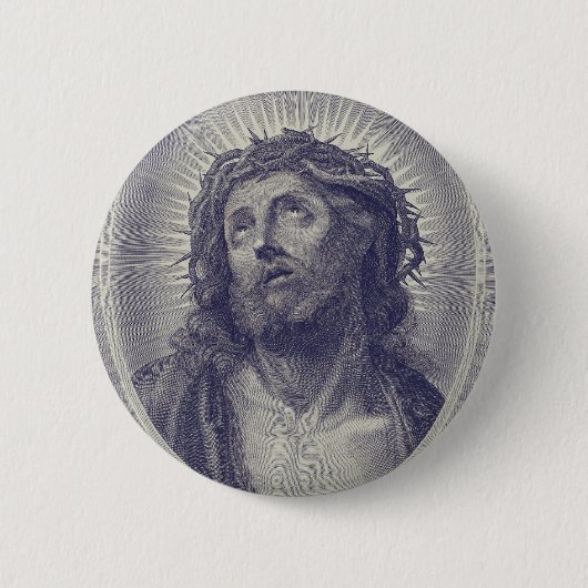Heilig gezicht van Jezus Ronde Button 5,7 Cm (Voorkant)