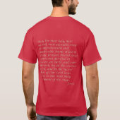 Heilig gezicht van Jezus T Shirt (Achterkant)