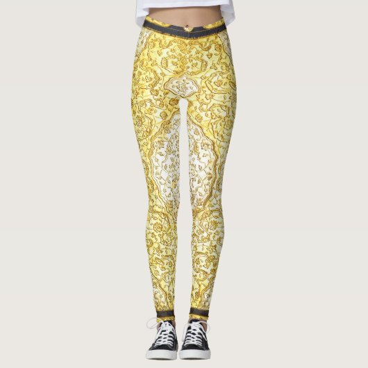 Heilig goud vallen leggings (Voorkant)