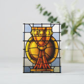 Heilig Graal Glas in lood - Schroefheid Briefkaart (Staand voorkant)