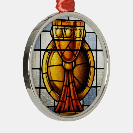 Heilig Graal Glas in lood - Schroefheid Metalen Ornament