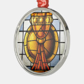 Heilig Graal Glas in lood - Schroefheid Metalen Ornament (Links)