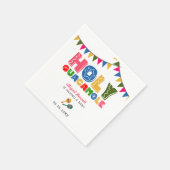 Heilig Guacamole Fiesta Baby shower Cute Colorful Servet (Hoek)