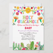 Heilig Guacamole Fiesta Baby shower met cactus Kaart (Voorkant)