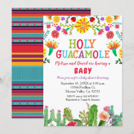 Heilig Guacamole Fiesta Baby shower met cactus Kaart