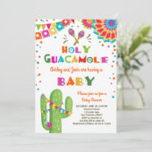 Heilig Guacamole Fiesta Baby shower nodigt Mexicaa Kaart (Staand voorkant)