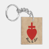 Heilig Hart Acryl Sleutelhanger (Voorkant Links)