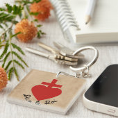 Heilig Hart Acryl Sleutelhanger (Voorkant Rechts)
