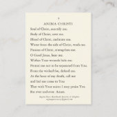 Heilig Hart Anima Christi Gebed Visitekaartje (Achterkant)