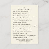 Heilig Hart Anima Christi Prayer Visitekaartje (Achterkant)