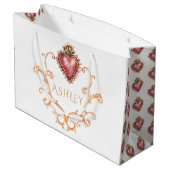 Heilig Hart Barok Gepersonaliseerd Groot Cadeauzakje (Achterkant Gekanteld)