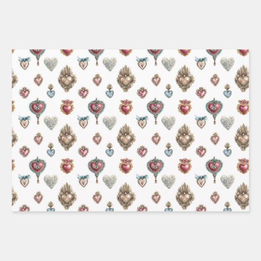 Heilig Hart Barok Inpakpapier Vel (Voorkant 2)