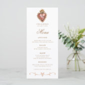 Heilig Hart Barok Monogram Diner Menu (Staand voorkant)