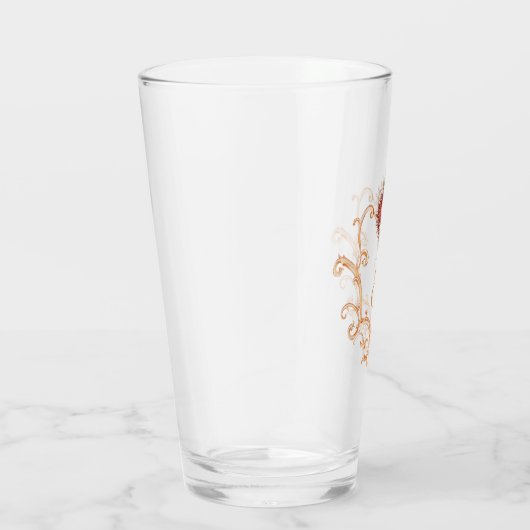 Heilig Hart Barok Monogram Glas (Rechts)
