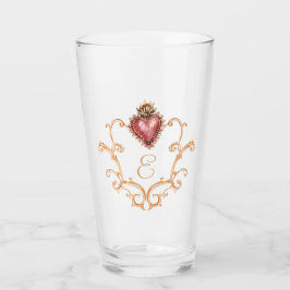 Heilig Hart Barok Monogram Glas