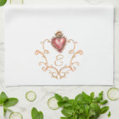 Heilig Hart Barok Monogram Theedoek (Gevouwen)