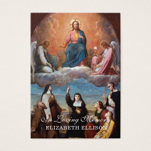 Heilig Hart Begrafenis Gebed Kaart (Voorkant)