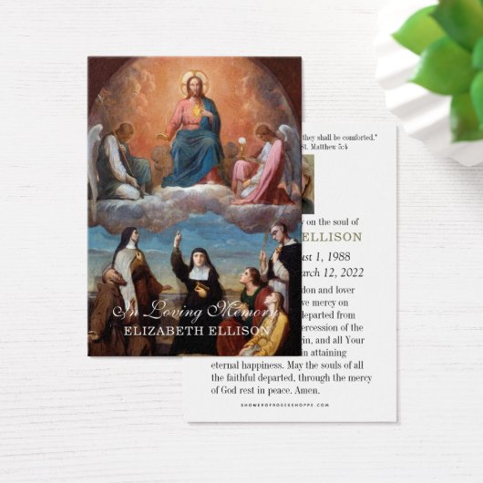 Heilig Hart Begrafenis Gebed Kaart (Bureau)