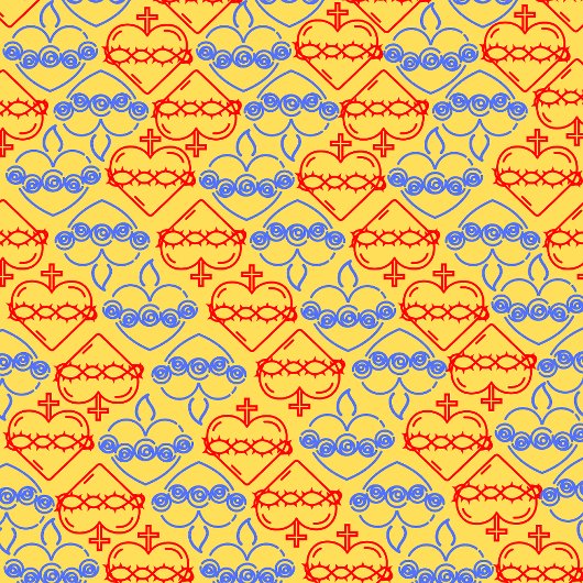 Heilig Hart en Onbevlekt Hart Fleece Deken