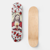 Heilig Hart Jesus Skateboard JOUW NAAM (Voorkant)