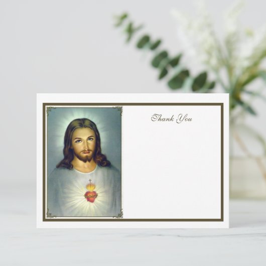 Heilig Hart Jezus Bedankkaart (Staand voorkant)
