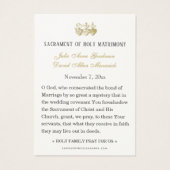 Heilig Hart Jezus Bruiloftsgebed Kaart (Achterkant)