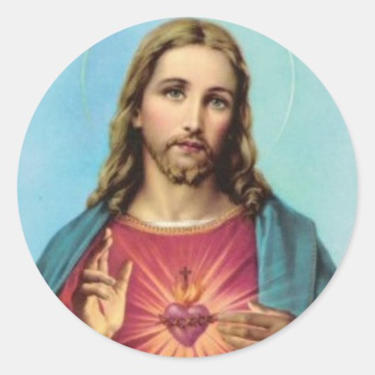 Heilig Hart Jezus Christus Briefpapier Envelop Ronde Sticker (Voorkant)