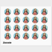 Heilig Hart Jezus Christus Briefpapier Envelop Ronde Sticker (Vel)