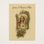 Heilig Hart Jezus Dagelijkse Ochtend Het aanbieden Visitekaartje (Voorkant)