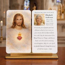 Heilig Hart Jezus Herinneringsfoto Gebed Visitekaartje