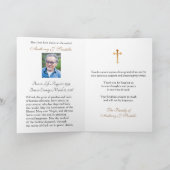 Heilig hart Jezus Katholiek condoleances Dankuwel Bedankkaart (Binnen)