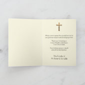 Heilig hart Jezus Katholiek condoleances Dankuwel Bedankkaart (Binnen)