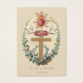 Heilig Hart Jezus Katholieke Bruiloft Gebed Kaart (Voorkant)