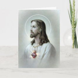 Heilig Hart Jezus Katholieke Condoleance Dank je w Bedankkaart