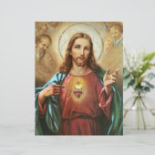 Heilig Hart Jezus Religieus 12 Belooft Katholiek (Staand voorkant)