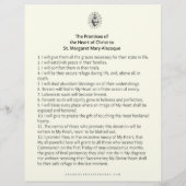 Heilig Hart Jezus Religieus 12 Belooft Katholiek (Achterkant)