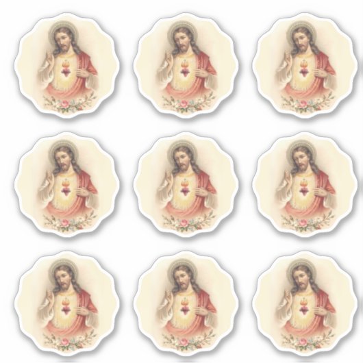 Heilig Hart Jezus Religieuze Goddelijke Barmhartig Sticker (Voorkant)