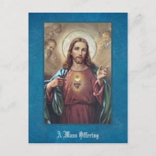 Heilig Hart Jezus Religieuze Misintentie Briefkaart
