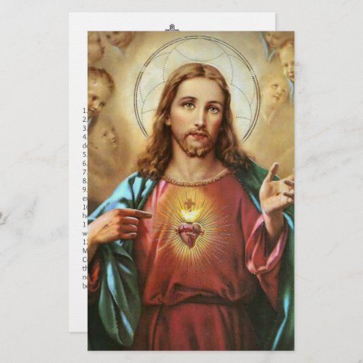 Heilig hart Jezus Religieuze Traditionele Katholie (Voorkant / Achterkant)