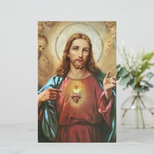 Heilig hart Jezus Religieuze Traditionele Katholie (Staand voorkant)