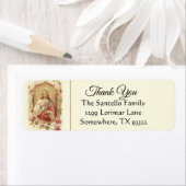 Heilig Hart Jezus Rozen Bloemen Dank u Etiket (Insitu)