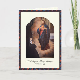 Heilig Hart Jezus St. Margaret Maria Religieus Kaart