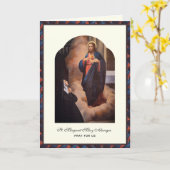 Heilig hart Jezus St. Margaret Mary Religious Kaart (Gele Bloem)