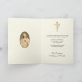 Heilig Hart Jezus Uitvaart Condoleance Dank u Bedankkaart (Binnen)