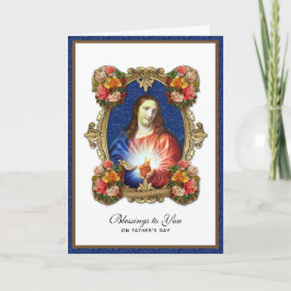Heilig Hart Jezus Vaderdag Katholiek Religieus Kaart