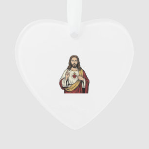 Heilig Hart Jezus Vintage Gravure Vector Kunst_1 Ornament