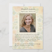 Heilig Hart Katholieke begrafenisgebedsmonument Aankondiging (Achterkant)