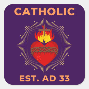 Heilig Hart Katholieke Sticker AD 33