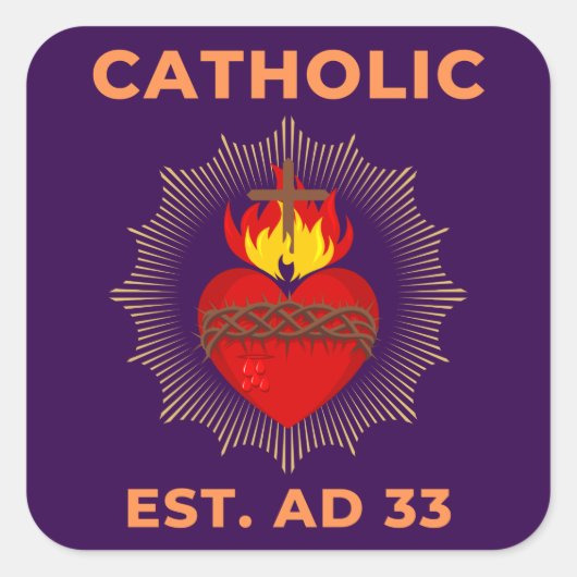 Heilig Hart Katholieke Sticker AD 33 (Voorkant)