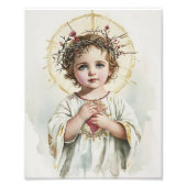 Heilig Hart Kind Jezus  Religieus Foto Afdruk (Voorkant)